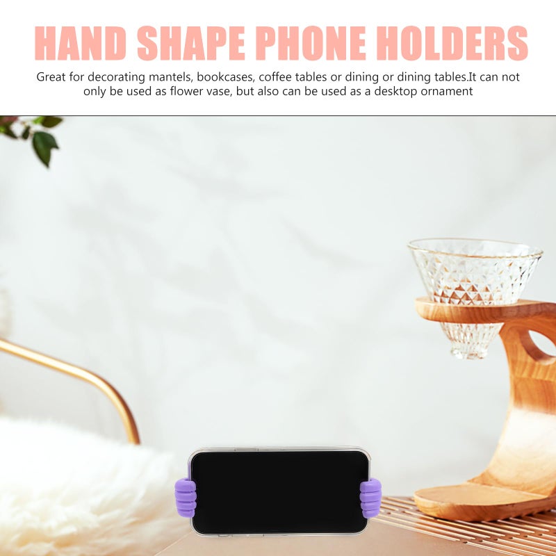 2 Pcs Thumbs Up Shaped Desktop Phone Holder Stand For Smartphones And Tablets - Image 4