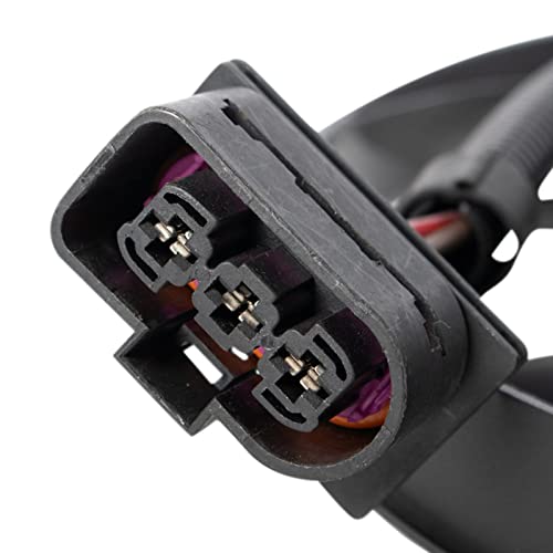 TRQ Right Radiator Cooling Fan Assembly Passenger Side Compatible with 2000-2006 Audi TT TT Quattro 1998-2006 Volkswagen Beetle 2000-2005 Golf Jetta - Image 2