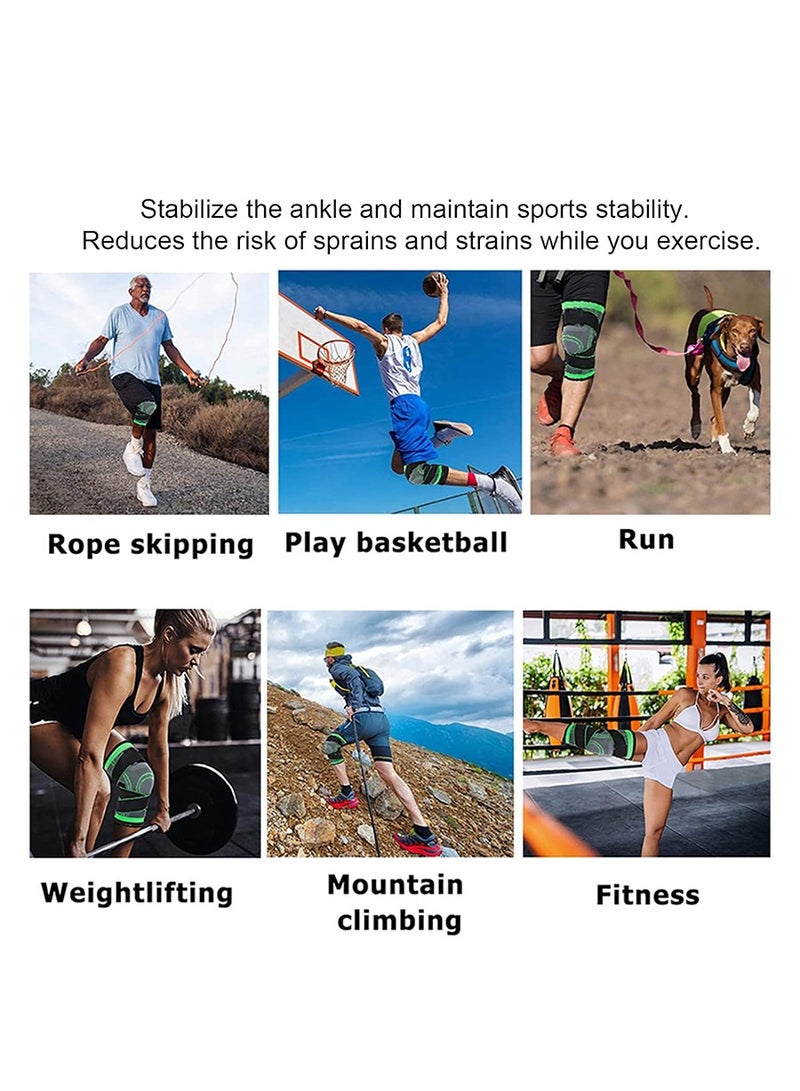 بيروي كم ضاغط للركبة، [2 عبوة] مثبتات ركب قابلة للتعديل مع دعامة للركبة بحزام للركبة للركض وكرة السلة والتهاب المفاصل وتخفيف آلام المفاصل والتعافي من الإصابات - Image 4