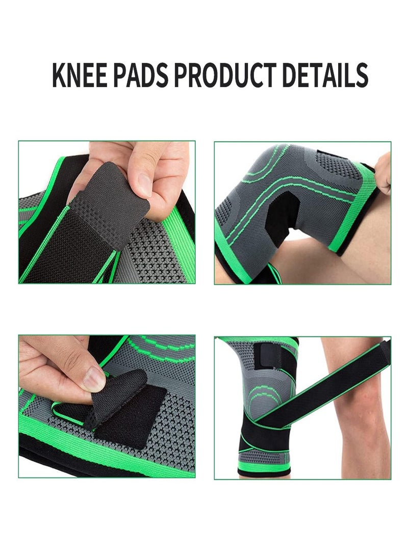 بيروي كم ضاغط للركبة، [2 عبوة] مثبتات ركب قابلة للتعديل مع دعامة للركبة بحزام للركبة للركض وكرة السلة والتهاب المفاصل وتخفيف آلام المفاصل والتعافي من الإصابات - Image 3