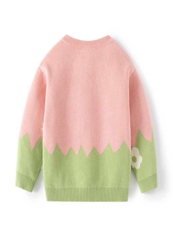 JAYPEIER Cute Baby Girls Hearts Knit Cardigan Sweater, Toddler Loose Long Sleeve Shirts Warm Tops for Fall Winter Love Design - Image 3