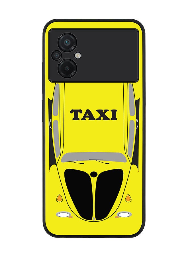 Rugged Black edge case for Xiaomi Poco M5 Slim fit Soft Case Flexible Rubber Edges Anti Drop TPU Gel Thin Cover - Yellow Taxi