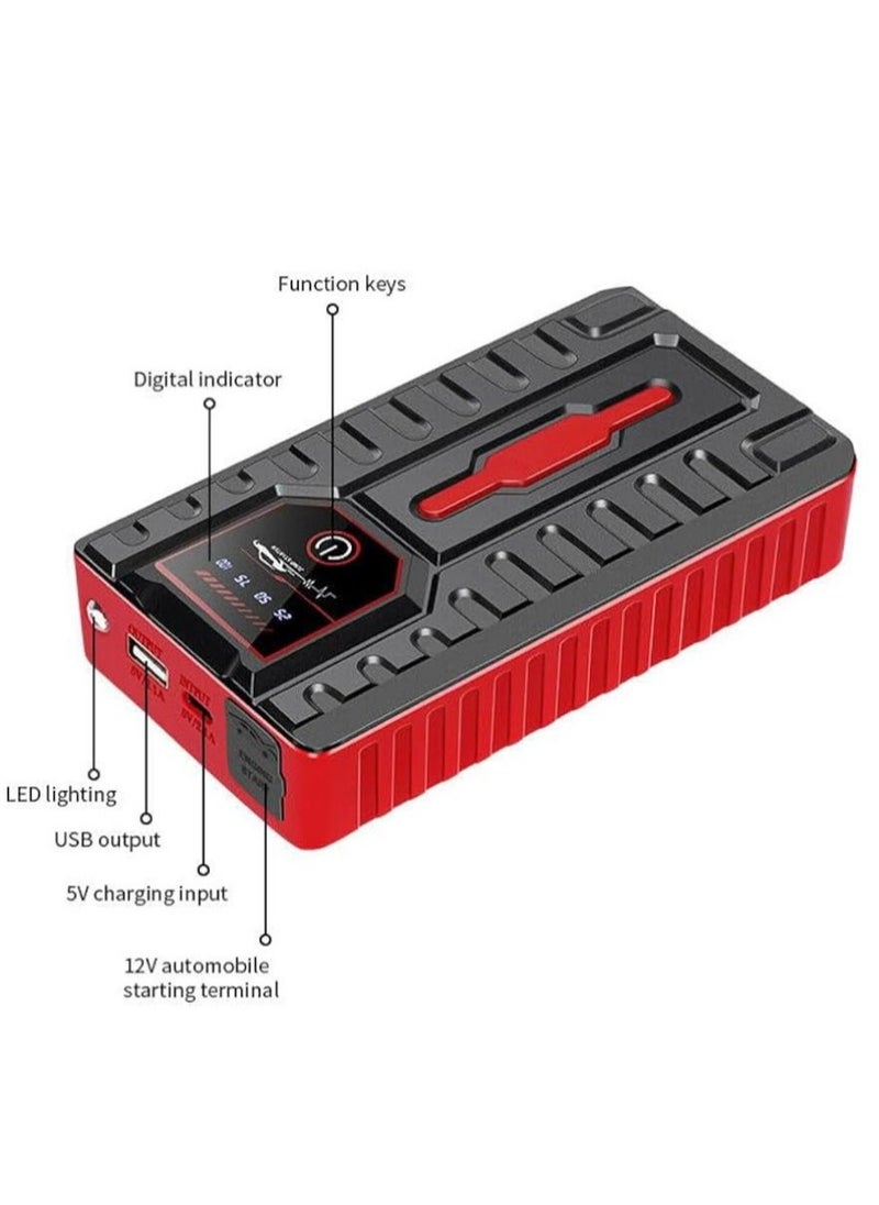 Generic 12V Car Jump Starter Power Pack, 49800mAh Car Battery Booster Jump Starter (8.0L Gas/6.3L Diesel), Portable Jump Starter,Battery Charger Emergency Power Bank with LCD Display  - Image 2