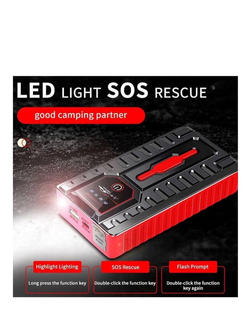 Generic 12V Car Jump Starter Power Pack, 49800mAh Car Battery Booster Jump Starter (8.0L Gas/6.3L Diesel), Portable Jump Starter,Battery Charger Emergency Power Bank with LCD Display  - Image 3