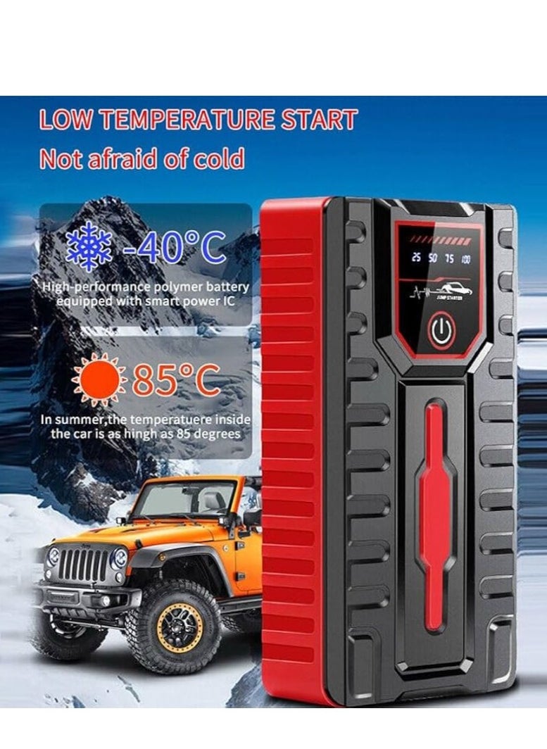 Generic 12V Car Jump Starter Power Pack, 49800mAh Car Battery Booster Jump Starter (8.0L Gas/6.3L Diesel), Portable Jump Starter,Battery Charger Emergency Power Bank with LCD Display  - Image 4