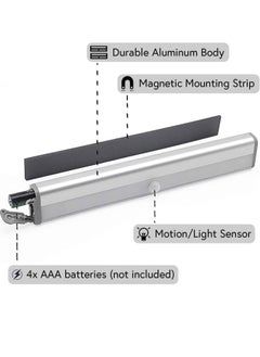 RATSAW 3 Pack Motion Sensor Light Bar Night Light for Room Stick-On Anywhere Wireless Battery Operated 10 LEDs Closet Lights Wardrobe Lighting LED Light White  - Image 4