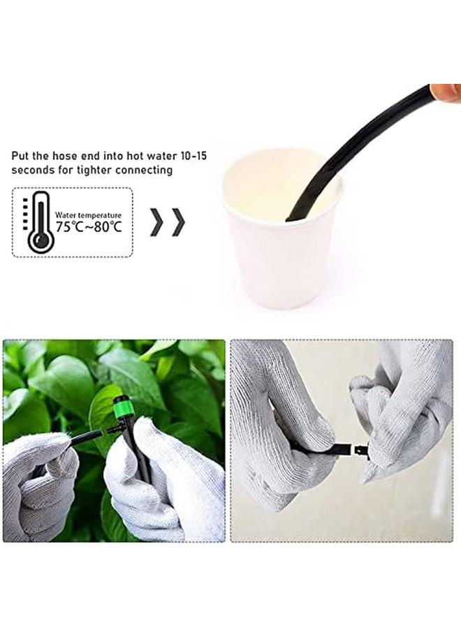 Generic Irrigation Drippers Drip Emitters 50Pcs 360 Degree Adjustable Irrigation Drip Drippers Fits 1 4 4Mm Irrigation Tube For Water Flow Irrigation System Green - Image 2