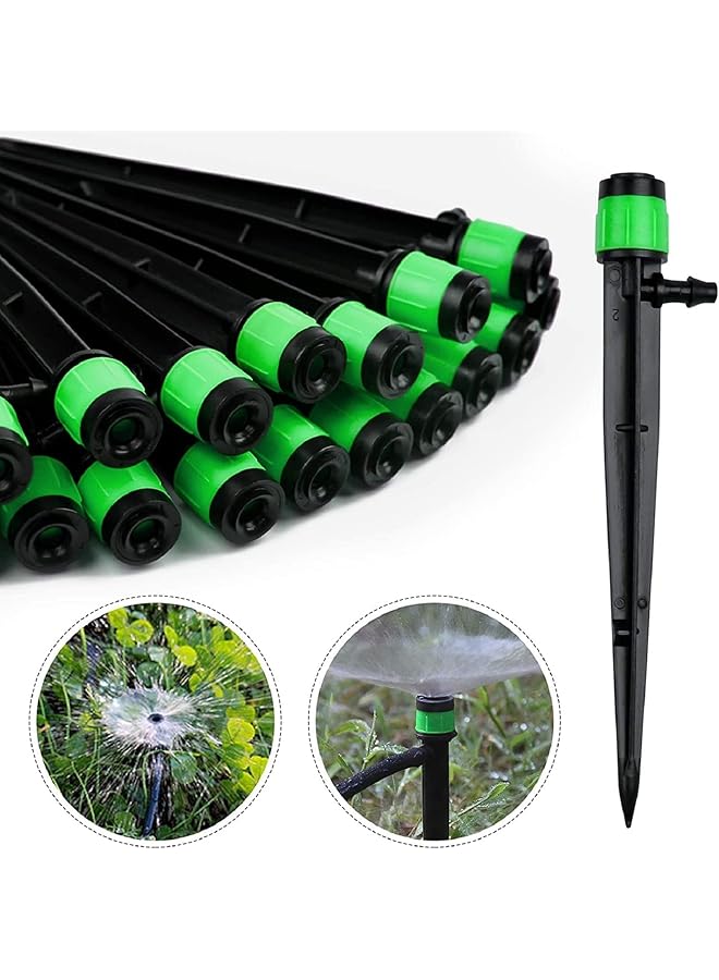 Generic Irrigation Drippers Drip Emitters 50Pcs 360 Degree Adjustable Irrigation Drip Drippers Fits 1 4 4Mm Irrigation Tube For Water Flow Irrigation System Green - Image 1