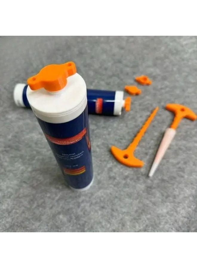 Silicone Sealant Gun Nozzle Adapter With 2 Corners Unblocker Durable Caulking Tool - Image 5