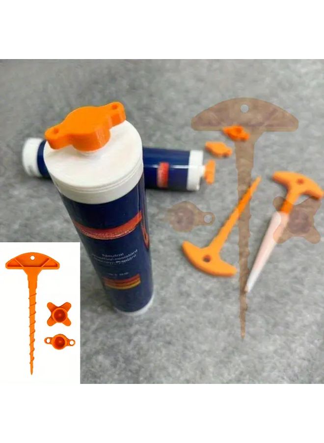 Silicone Sealant Gun Nozzle Adapter With 2 Corners Unblocker Durable Caulking Tool - Image 3