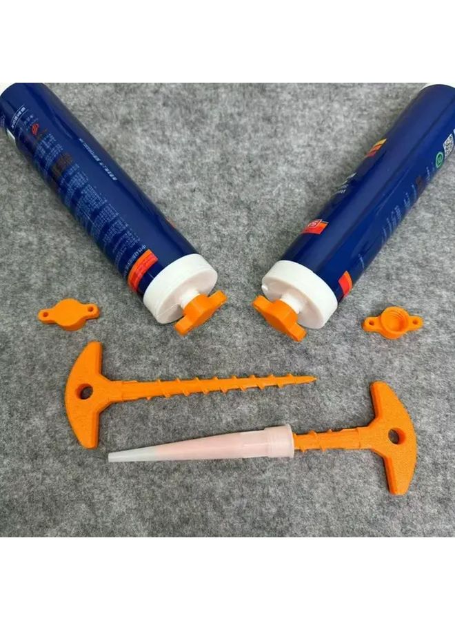 Silicone Sealant Gun Nozzle Adapter With 2 Corners Unblocker Durable Caulking Tool - Image 4