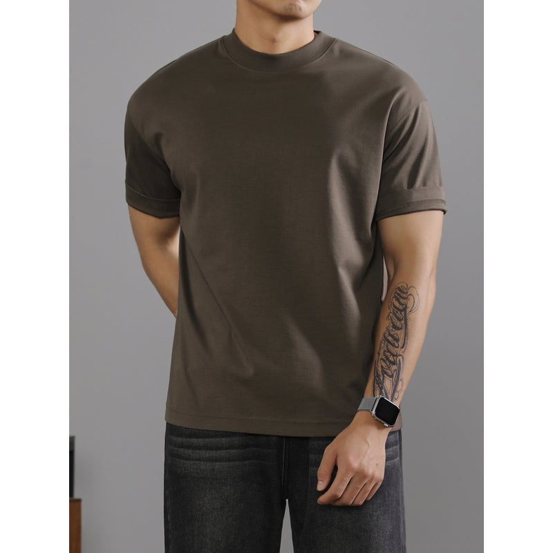 LUUD Lyocell black cleanfit short-sleeved men's fashion brand inner heavy T-shirt high-end minimalist T-shirt - Image 3