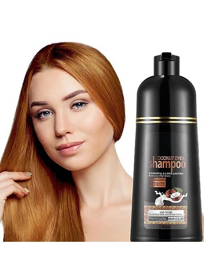 FVQUHVO Instant Blonde Brown Hair Shampoo For Dark Hair Herbal Coconut Hair Color Shampoo For Women & Men16.90 Fl Oz Brown Hair Dye Shampoo Easy To Use & Long Lasting Color Shampoo Hair Dye (Blonde Brown)  - Image 1