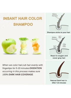 FVQUHVO Instant Blonde Brown Hair Shampoo For Dark Hair Herbal Coconut Hair Color Shampoo For Women & Men16.90 Fl Oz Brown Hair Dye Shampoo Easy To Use & Long Lasting Color Shampoo Hair Dye (Blonde Brown)  - Image 5