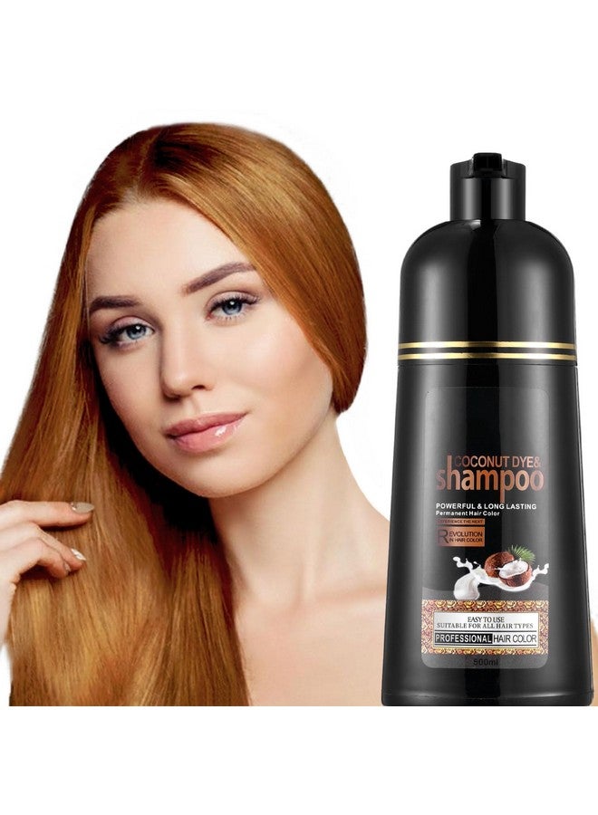 FVQUHVO Instant Blonde Brown Hair Shampoo For Dark Hair Herbal Coconut Hair Color Shampoo For Women & Men16.90 Fl Oz Brown Hair Dye Shampoo Easy To Use & Long Lasting Color Shampoo Hair Dye (Blonde Brown)  - Image 2