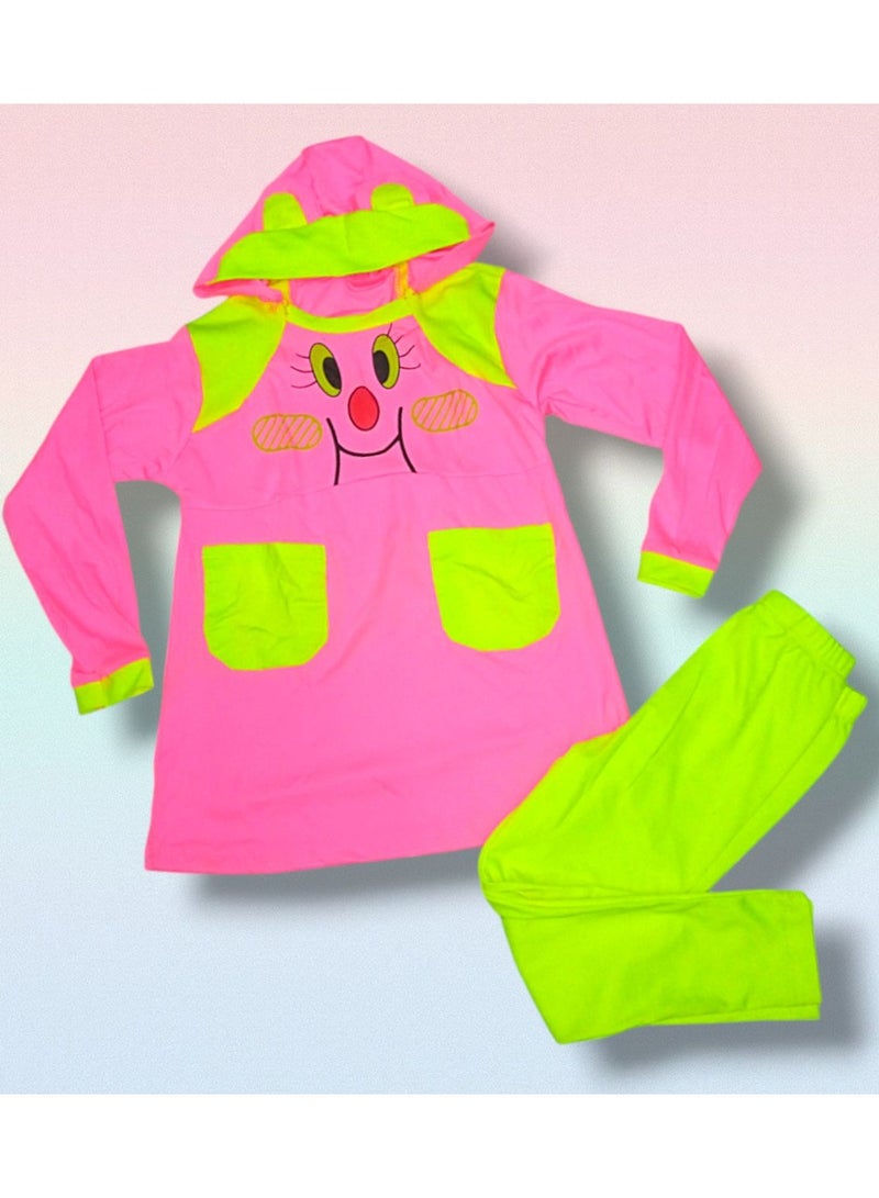 ملابس سباحة من قطعتين للبنات-6 سنوات