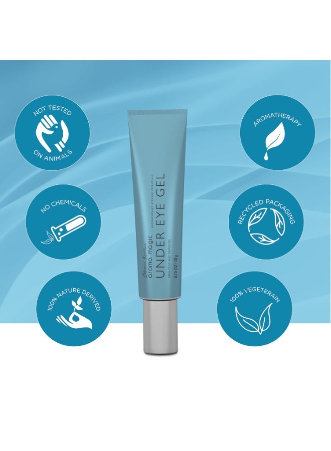 Aroma Magic Under Eye Gel | Brightens & Refreshes, Reduces Dark Circles for Lightens, Tightens & Puffiness | with cucumber, green tea, lemon, & centella For Women & Men | 20 gm - Image 3