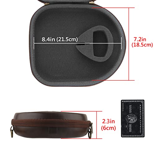 Geekria Shield Headphones Case Compatible with Sony WH-1000XM5, Bose QC Ultra II, JBL Live 650BTNC and More, Replacement Hard Shell Travel Carrying Bag with Cable Storage (Dark Brown) - Image 4