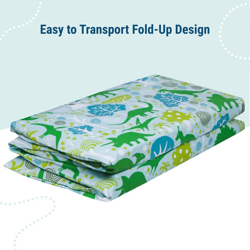 Wildkin Kids Cotton Nap Mat Cover â€“ Soft, Sewn-in Flap, Durable & Fits 1.5" Vinyl Sleep Mats - Dinomite Dinosaurs - Image 5