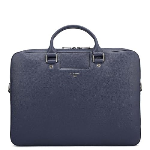 Da Milano Leather Laptop Bag for Men & Women - Fits Up To 15" - Blue (10067M-A) - Image 2
