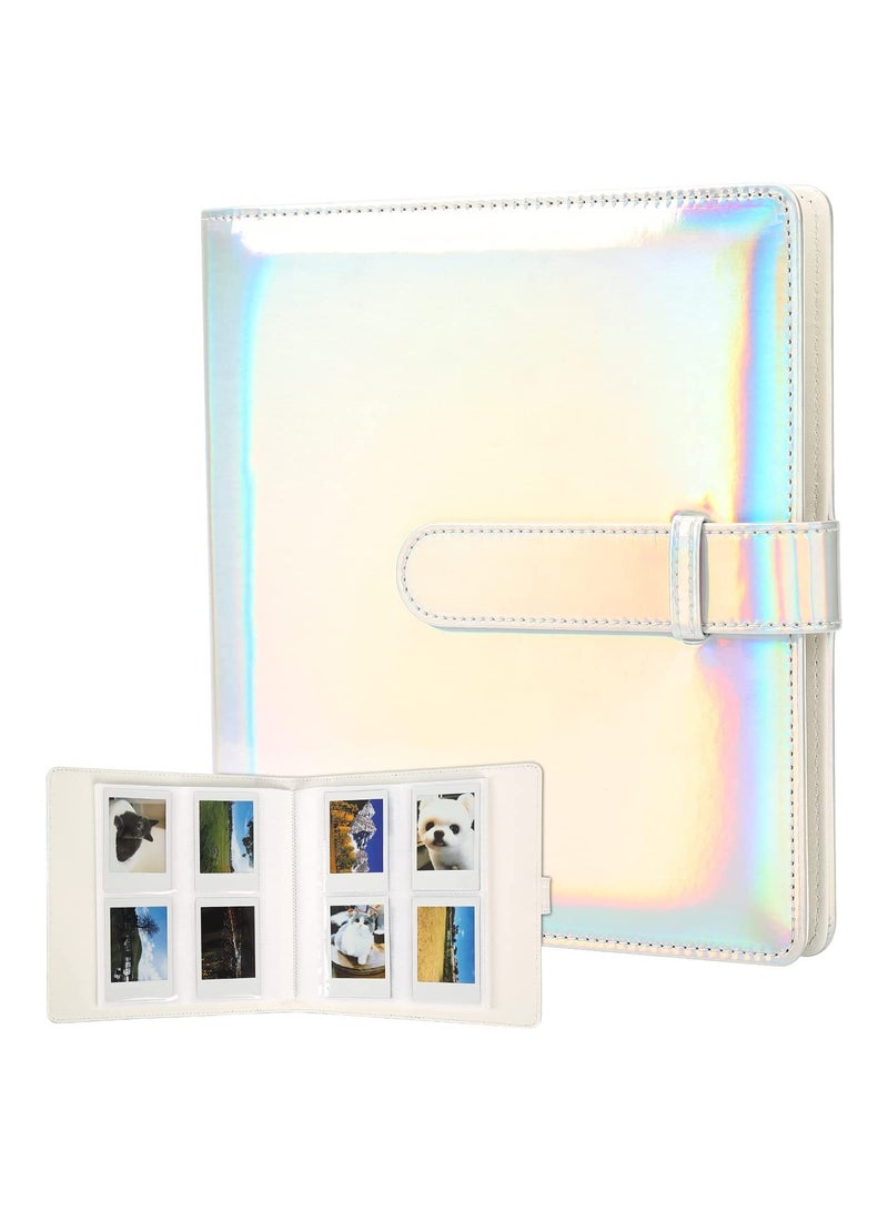 256 Pocket Photo Album for Fujifilm Instax Mini Polaroid Instant Cameras Magic Silver Edition - Image 1