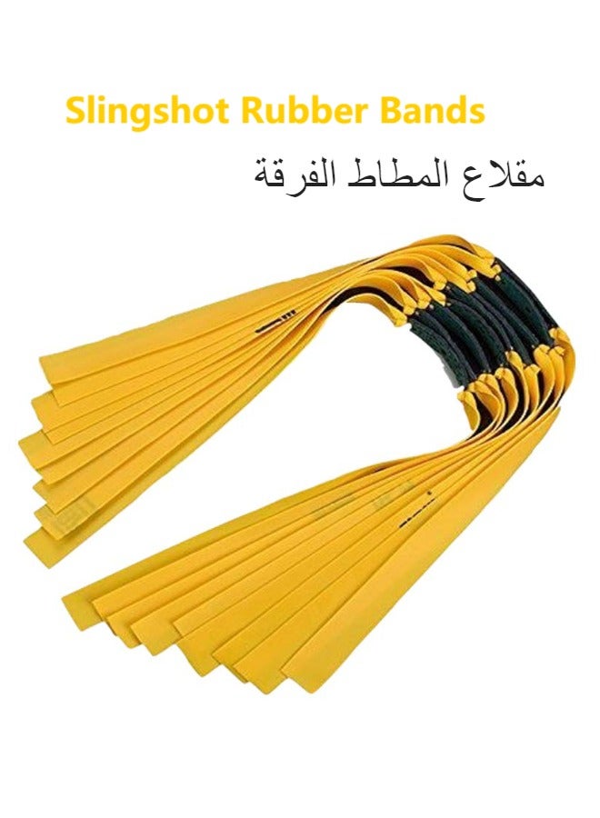 DOUGEI Slingshot Rubber Bands 16pcs 0.75mm Flat Elastic Replacement Bungee Bands for Hunting Outdoor Shooting Games Everyday Use Orange - Image 1