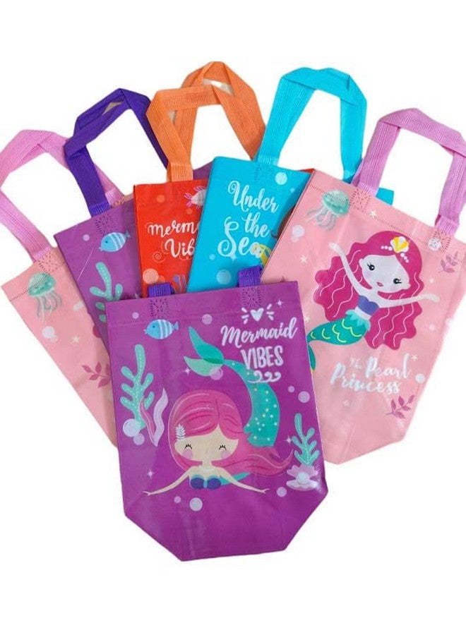 Tera13 هدايا تيرا 13 للبنات (عبوة من 10 قطع) حقيبة حمل بموضوع حورية البحر، حقيبة تسوق، حقيبة هدايا، حقيبة حمل متعددة الاستخدامات قابلة لإعادة الاستخدام، حقائب هدايا عيد الميلاد - Image 5