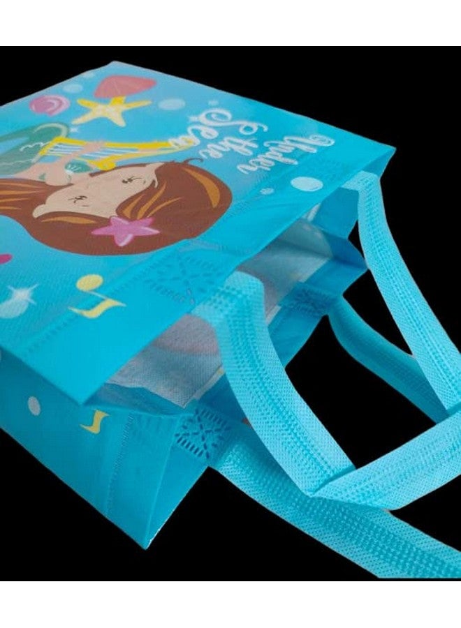 Tera13 هدايا تيرا 13 للبنات (عبوة من 10 قطع) حقيبة حمل بموضوع حورية البحر، حقيبة تسوق، حقيبة هدايا، حقيبة حمل متعددة الاستخدامات قابلة لإعادة الاستخدام، حقائب هدايا عيد الميلاد - Image 2