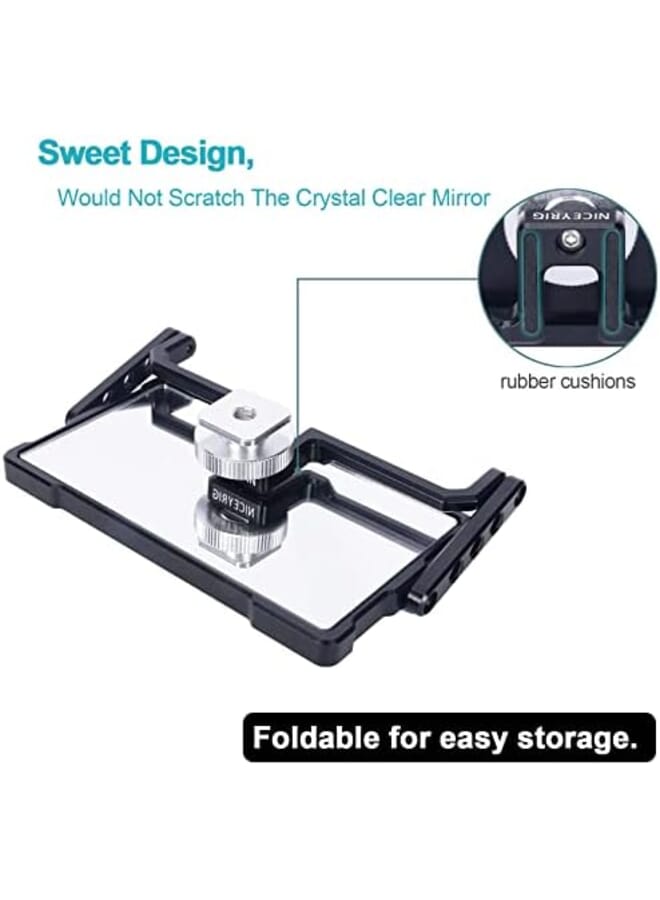 SYOSI Plus Vlog Selfie Flip Mirror Mount Applicable For Iphone And Mobile Phone 360 Degree Flip Mirror For Sony A6 A7 Horizontal Vertical Video Filming Selfie Live Streaming - Image 2