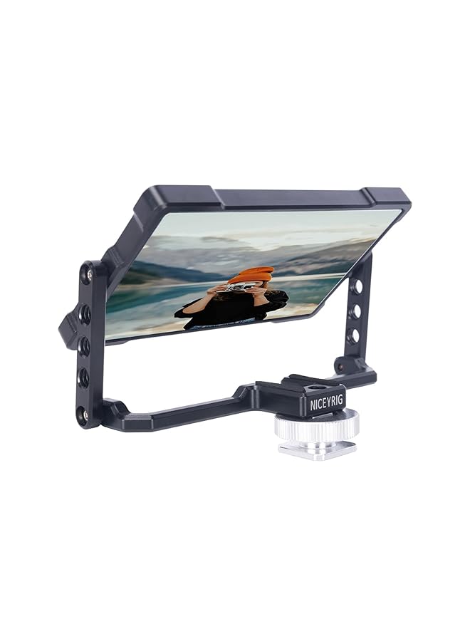 SYOSI Plus Vlog Selfie Flip Mirror Mount Applicable For Iphone And Mobile Phone 360 Degree Flip Mirror For Sony A6 A7 Horizontal Vertical Video Filming Selfie Live Streaming - Image 1