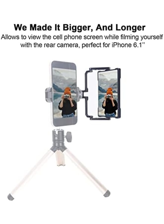 SYOSI Plus Vlog Selfie Flip Mirror Mount Applicable For Iphone And Mobile Phone 360 Degree Flip Mirror For Sony A6 A7 Horizontal Vertical Video Filming Selfie Live Streaming - Image 4