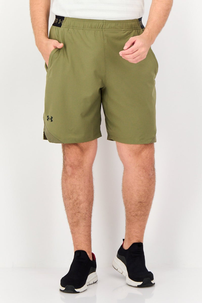 UNDER ARMOUR شورتات تدريب رياضية للرجال، زيتوني - Image 1