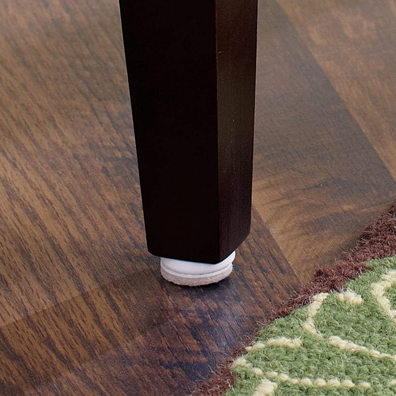 SoftTouch أغطية الأثاث الناعمة 1 18 بوصة مع مسامير لحماية الأسطح للأثاث الخشبي أبيض 8 عبوات - Image 5