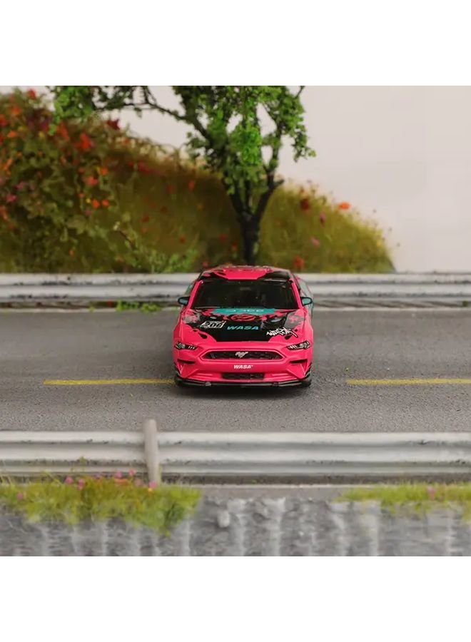 Pink 1 64 Scale Ford Mustang GT Alloy Car Model Push Action Sliding Toy - Image 5