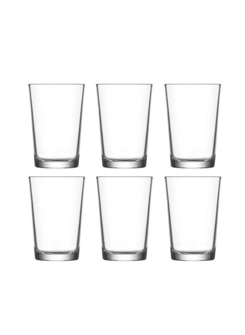 LAV 6 Pieces Lara Water Glass Set 205 Ml - Clear - Image 2
