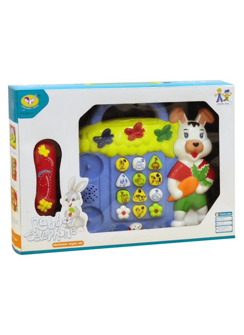 Rabbit Shaped Telephone with Musical Keys - Multi Color  - Image 2
