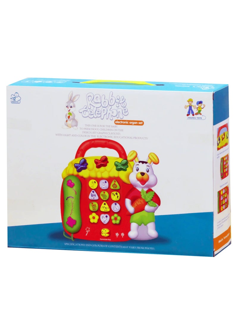 Rabbit Shaped Telephone with Musical Keys - Multi Color  - Image 3