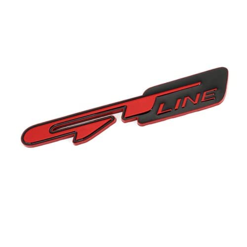 OAN G-T LINE Decals Car Emblem Sticker Badge for Vehicle Truck Front Fenders Bumper Side Window Trunk Boot Tailgate (Red with Black) - Image 1