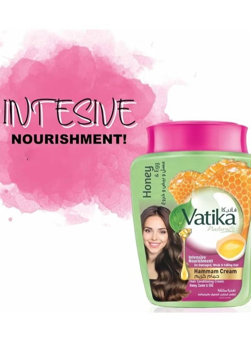 فاتيكا ناتشورالز  كريم حمام بالعسل والبيض تغذية مكثفة 450 جم - Image 3