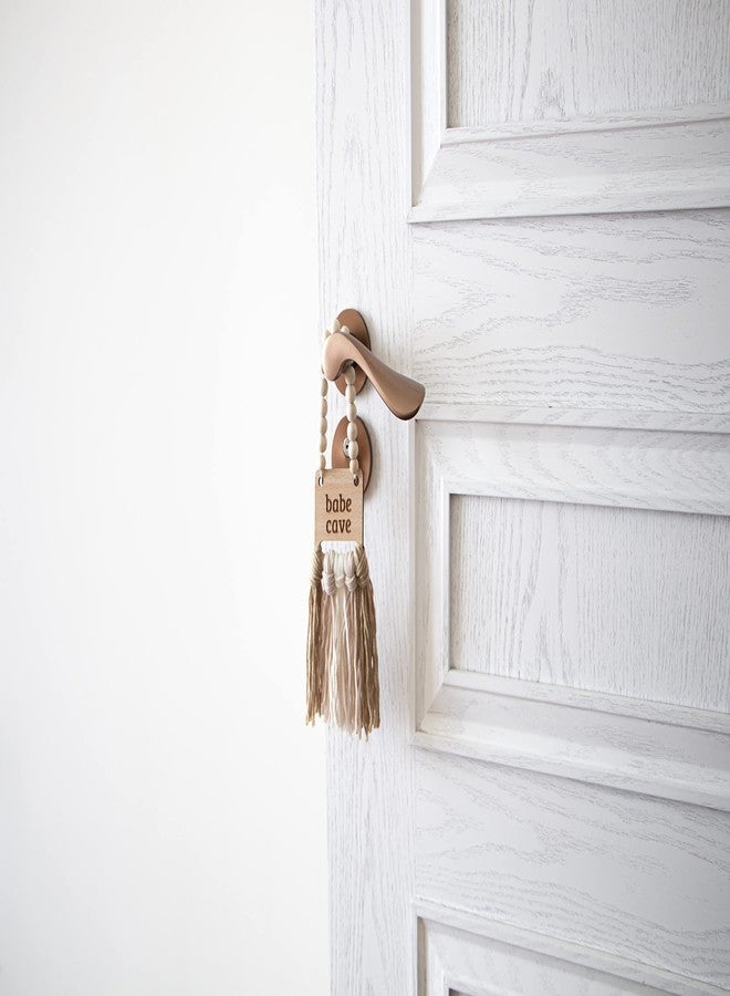 Decocove Babe Cave Sign - Wood Bead Garland - Boho Nursery Wall Decor for Girls and Boys - Neutral Home Decor - Baby Decor for Nursery - Door Sign for Toddler Room - Image 3