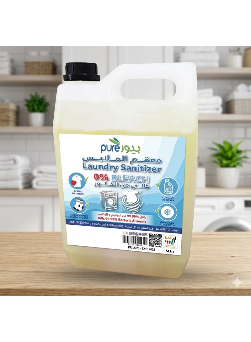 DOW Pure Laundry Sanitizer Liquid - 0% Bleach, Kills 99.9% of Bacteria & Germs, Gentle on Fabrics, 5 Liters - Image 4