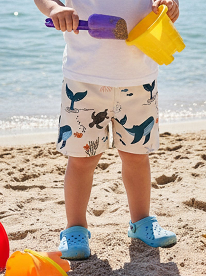 Toddler Boys Summer Swim Trunks Crab Octopus Print Quick Dry Swim Board Shorts Beachwear - Image 2
