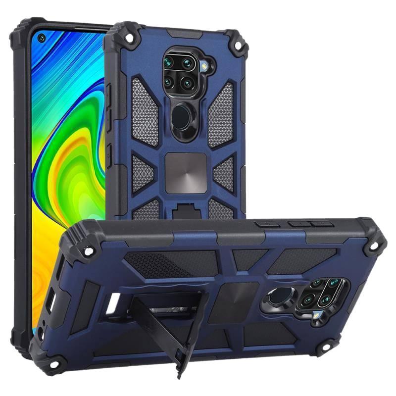 غطاء واقي بMetal لـ Redmi Note 13 Pro باللون أسود مغناطيسي بوظيفة حامل مع حامل قائم وحماية من السقوط مع مقاوم للصدمات مع مغناطيس قوي للاستخدام الخارجي سهل الحمل للهدايا - Image 4