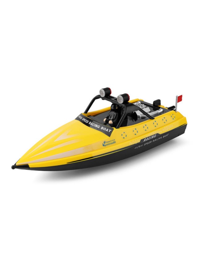 WL-917 Jet Competitive Remote Control Boat With Light Built-in Propeller High Speed Boat Children's Toy Small Model Cross Border-Colour:Yellow  - Image 1