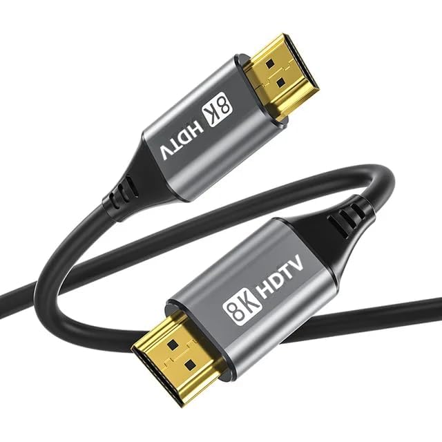 XIKKART HDMI Cable | 8K, HDMI Cable 15 Meter | Certified 48Gbps 1ms Ultra High Speed 2.1 Cable 4k/8k 60Hz HDR10+ ARC eARC DTS:X Compatible for Mac Gaming PC Sound bar TV (Black) - Image 1