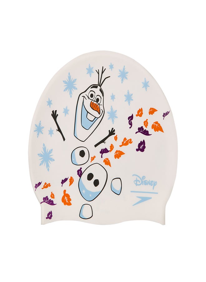 speedo قبعة سباحة بشعار Frozen 2 Olaf باللون الأبيض/الأزرق  - Image 1
