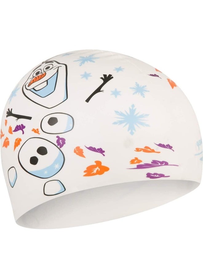 speedo قبعة سباحة بشعار Frozen 2 Olaf باللون الأبيض/الأزرق  - Image 3