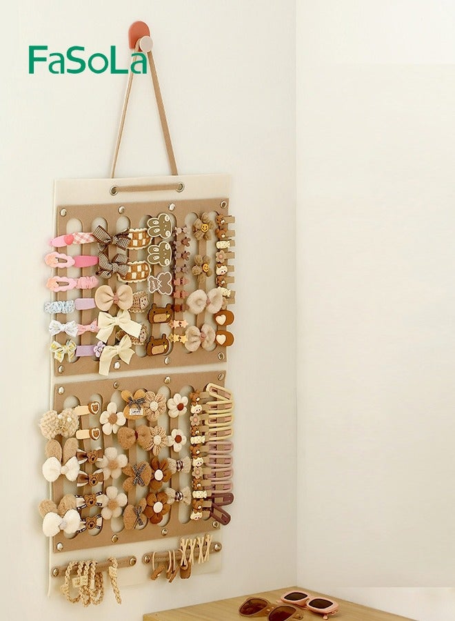 فاصولا منظم مشبك شعر الأطفال منظم مشبك شعر طوق شعر خاتم شعر بطاقة شعر إكسسوارات شعر حقيبة حائط تخزين إكسسوارات الشعر - Image 2