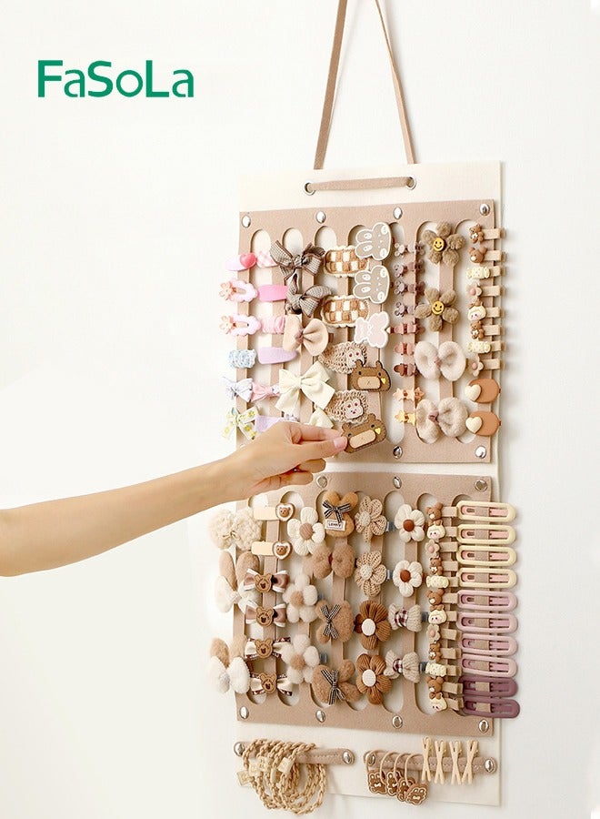 فاصولا منظم مشبك شعر الأطفال منظم مشبك شعر طوق شعر خاتم شعر بطاقة شعر إكسسوارات شعر حقيبة حائط تخزين إكسسوارات الشعر - Image 3