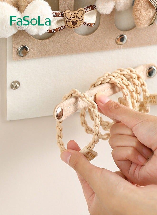 فاصولا منظم مشبك شعر الأطفال منظم مشبك شعر طوق شعر خاتم شعر بطاقة شعر إكسسوارات شعر حقيبة حائط تخزين إكسسوارات الشعر - Image 4